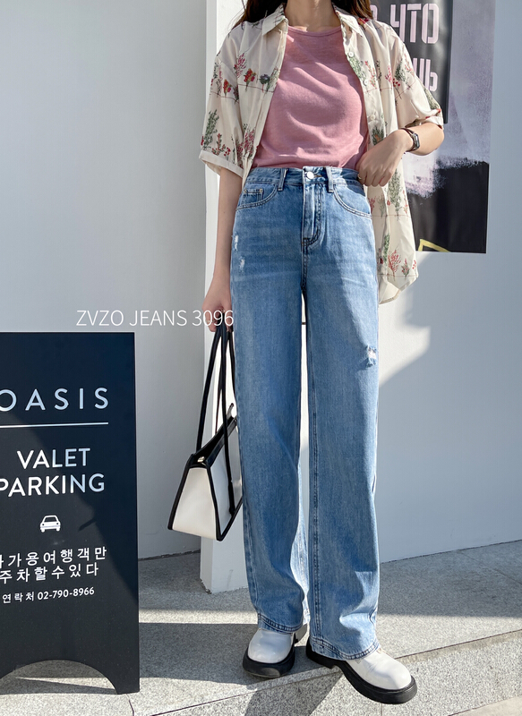 Original price 111.97! New year in early spring! [zvzo] comfortable and versatile straight jeans wz3096# CLS