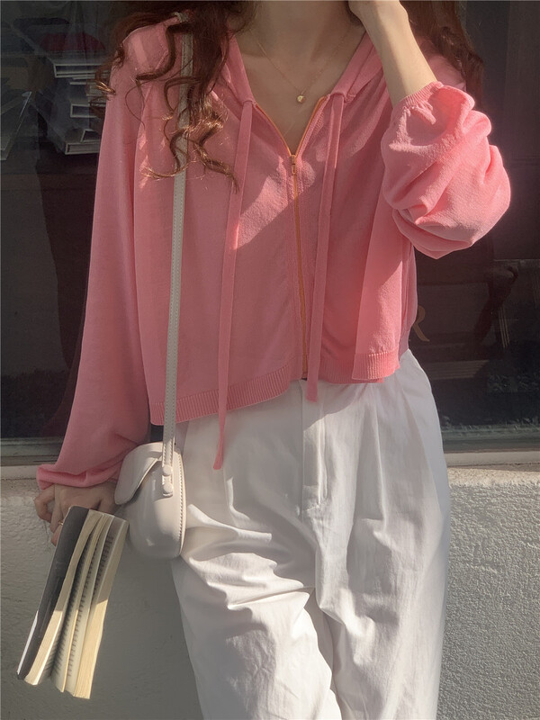 [Ling nonos] simple casual hooded and versatile blouse (only selling blouses) 590003# CSX