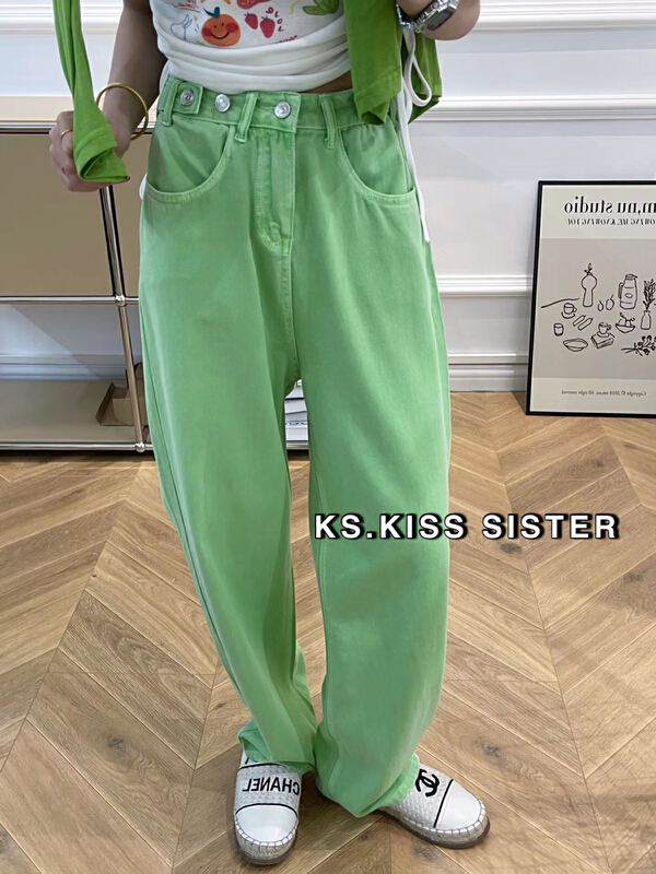 New in early summer! [KS] wide leg vertical feeling floor dragging casual pants 20230# ozq