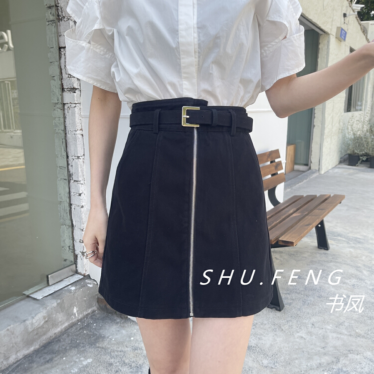New in early summer! [Shufeng] Korean style clean slim skirt (with belt) g9976# LSL