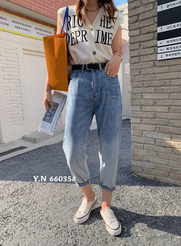 New in early summer! [Yinuo Yinuo jeans] Korean versatile gradient Harlan jeans 6035# ZSY
