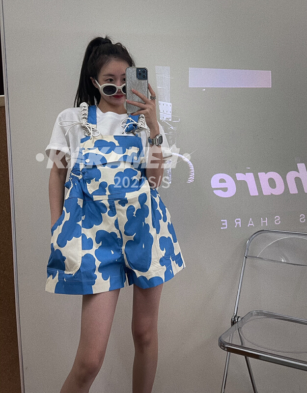 [kakamee] lovely Korean versatile suspender pants (excluding matching) 3938# LSL