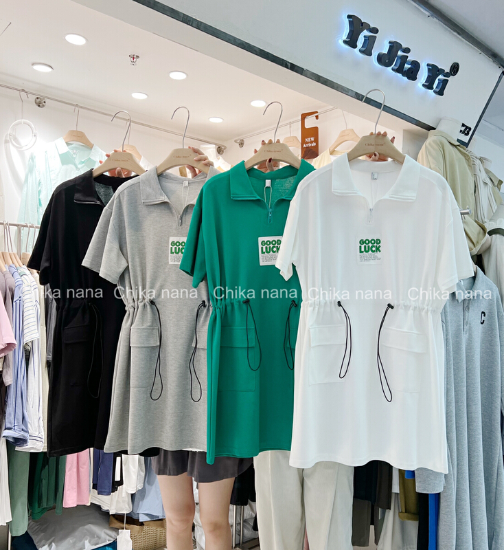 New year in early spring! [Yi Jia Yi] fashion Korean drawstring dress 02212# cqw