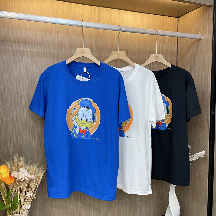 [miss Xi Xi] summer cotton printed Duck short sleeve T-shirt 1305# Cl