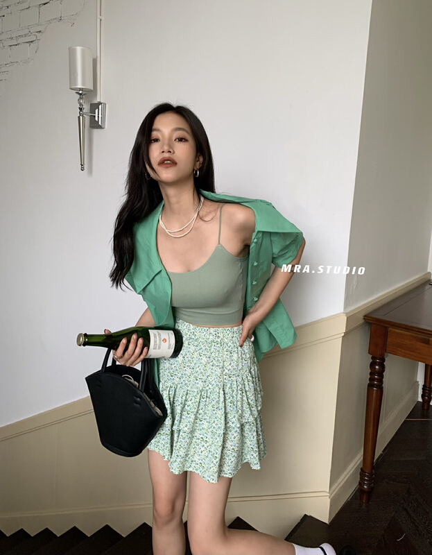 [MRA] fashionable small fresh floral skirt m1867# zxl