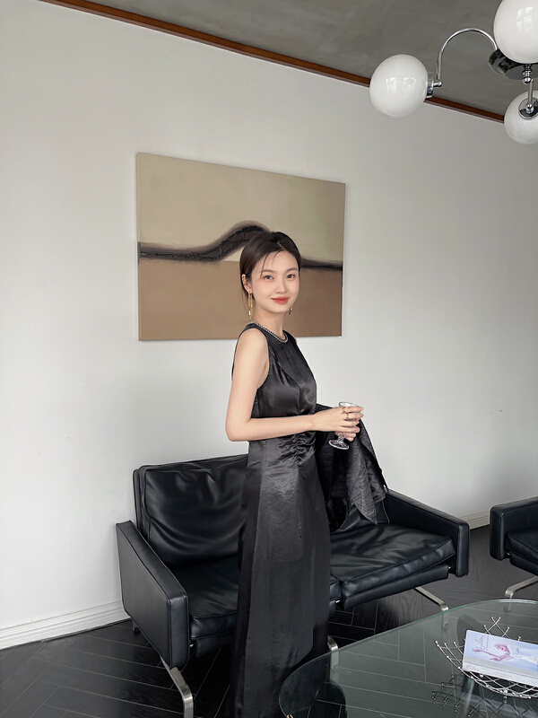 New year in early spring! [DS] French versatile silk acetate dress 25154# XYJ