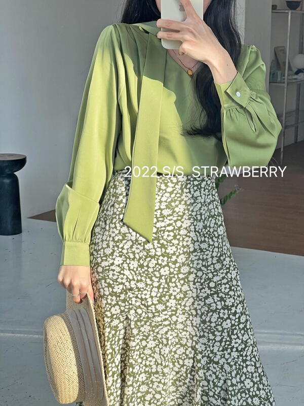 New year in early spring! [strawberry] fashionable and high-grade small shirt s821# L