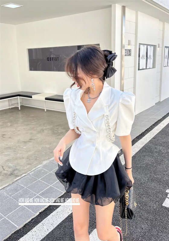 New in early summer! [how and me Cheng Xi] playful, lovely, beautiful and fashionable skirt (excluding short coat) 7005# LSL