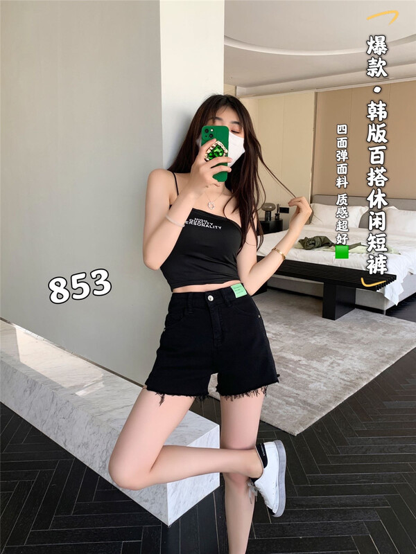 New in early summer! [Europe and Korea] Korean versatile label casual shorts 853# WPL