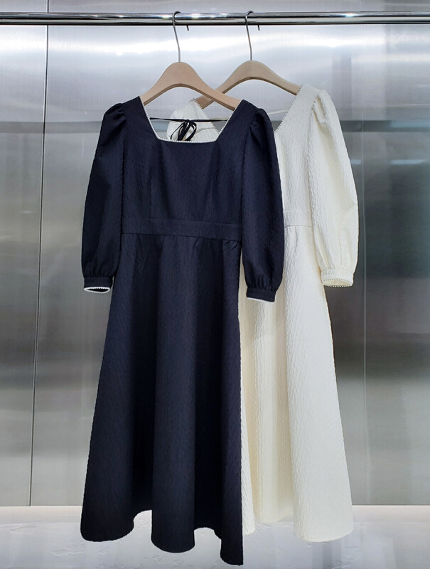早春上新!【DS】韓風甜美高級珍珠連衣裙  69319#  XYJ