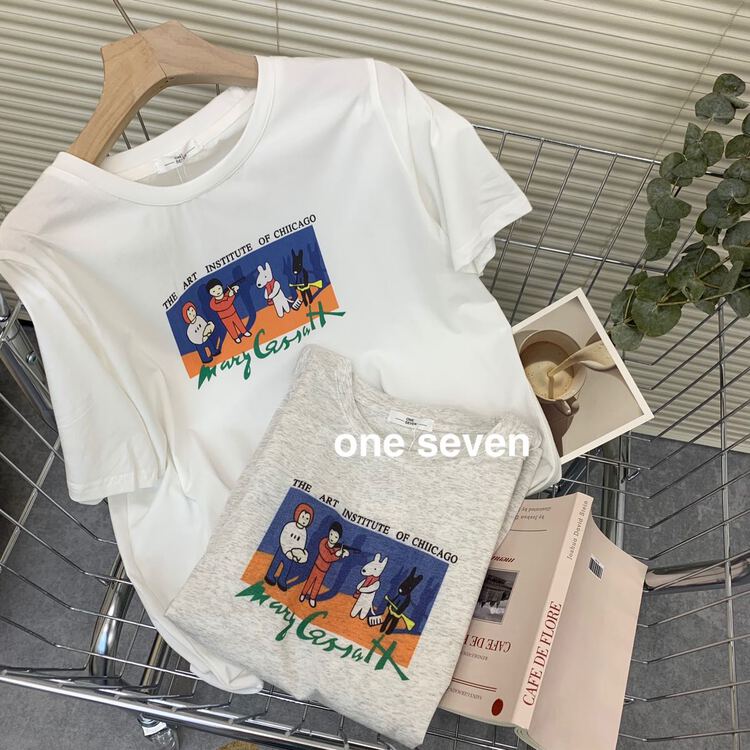 New in early summer! [one seven] Korean comfortable cartoon short sleeve T-shirt 6982# XYY