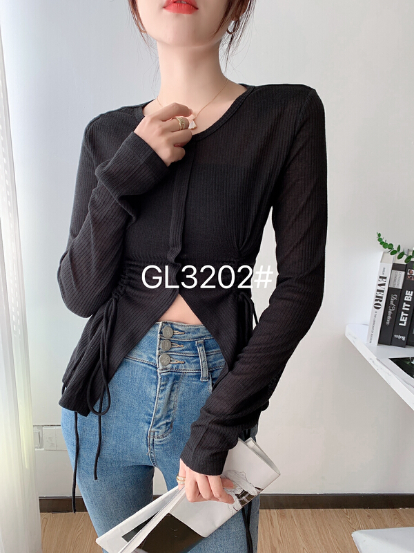 Original price 32.71! Early spring! [GL] split waist style versatile blouse 3202# XYY