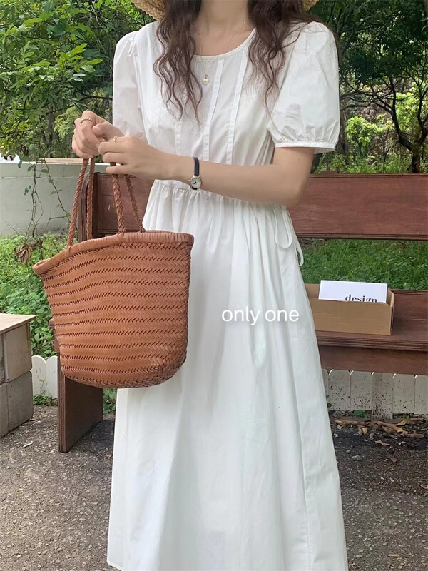 goods in stock! New in early summer! [only one] clean Round Neck Shirt Dress 8250# XYY