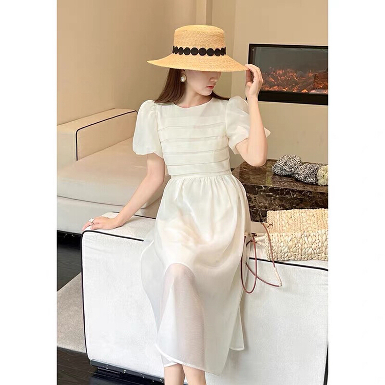 [Huaxi] solid color design Short Sleeve Dress 9071# PCZ
