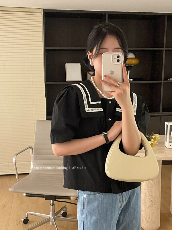 [AF] French single breasted simple shirt 90157# XYY