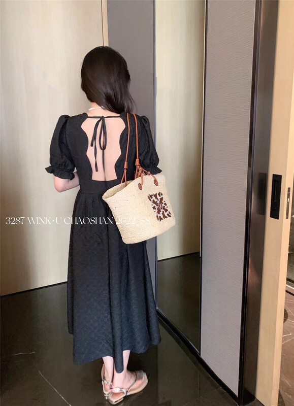 goods in stock! New in early summer! [wink. U] careful machine backless design dress 8919# XJ