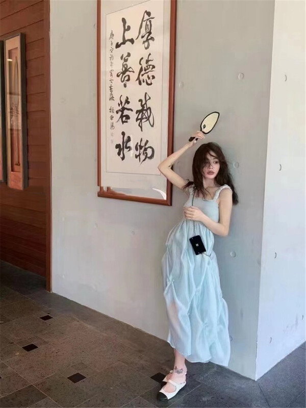 [lf] fairy style dress 9861# PCZ with thin hem