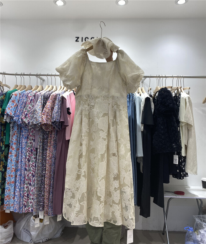[zicci] flower crimp Pullover dress (distribution rope) 106681# lwy