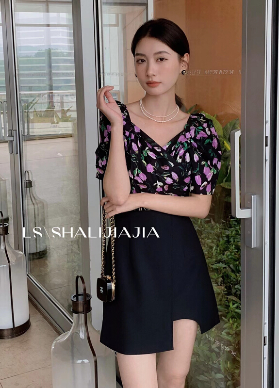 goods in stock! [LS] broken flower retro sweet blouse 60030# WPL