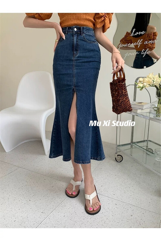 [Muxi] Korean versatile slim skirt ys1-8835# LSL