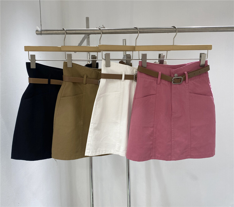New in early summer! [Focus] high waist slim double pocket skirt (without belt) ys1-8011# HBx