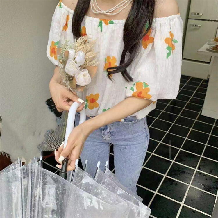 New in early summer! [Wo +] sweet aging one shoulder shirt 22505# zxx