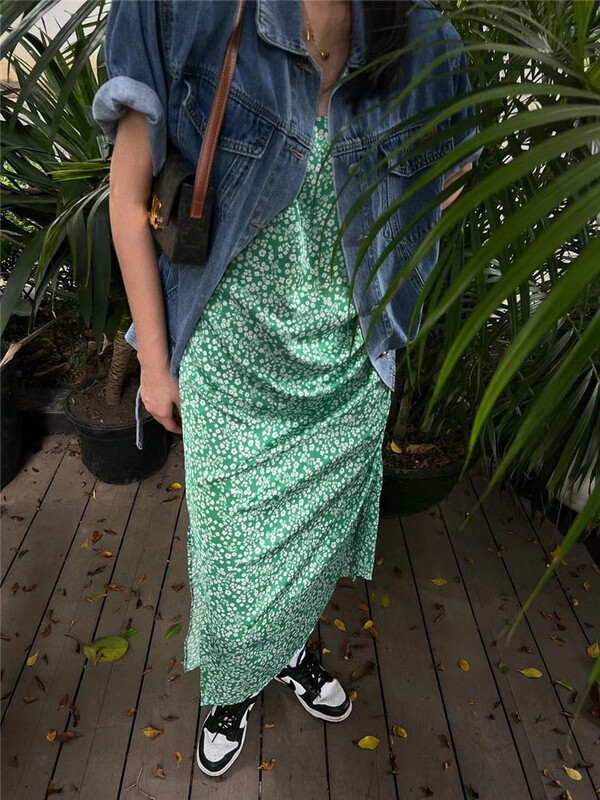 [jvv sister] floral suspender fashion dress 2739# zxl