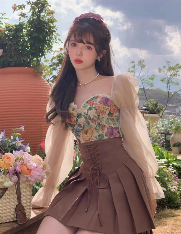 [goblin] high waist simple and comfortable skirt 22181# PCZ
