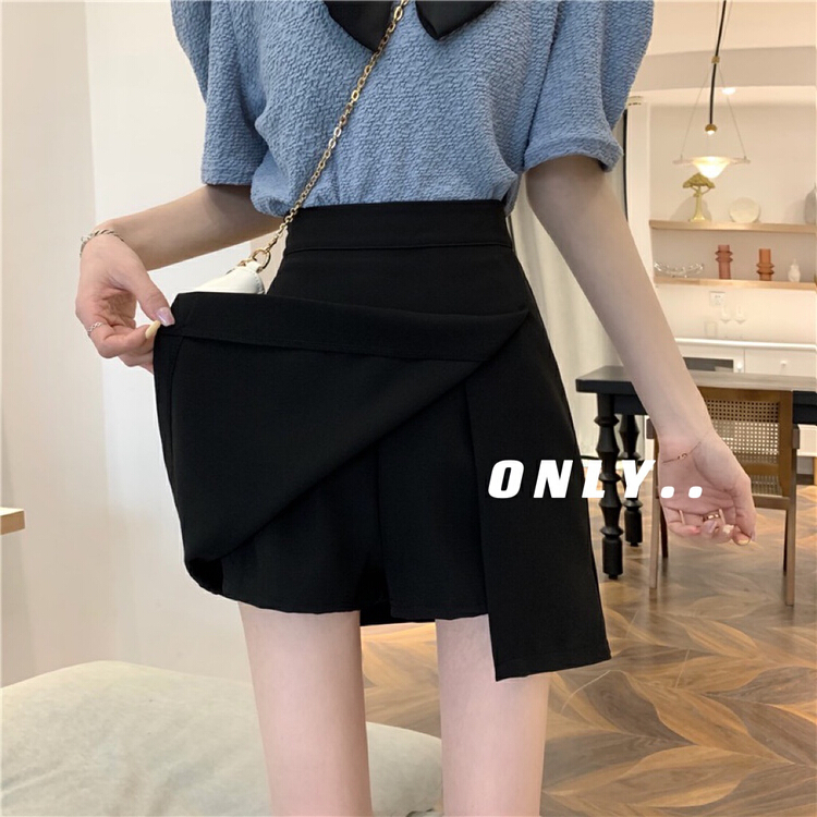 [only] high waist slim split skirt pants 20025# JJ