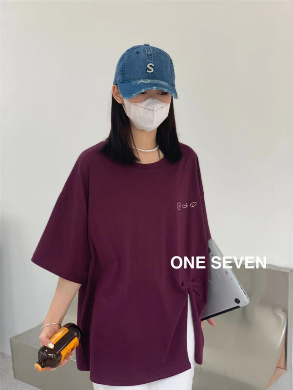 [one seven] Korean loose comfortable short sleeve T-shirt ys1-5076# XYY