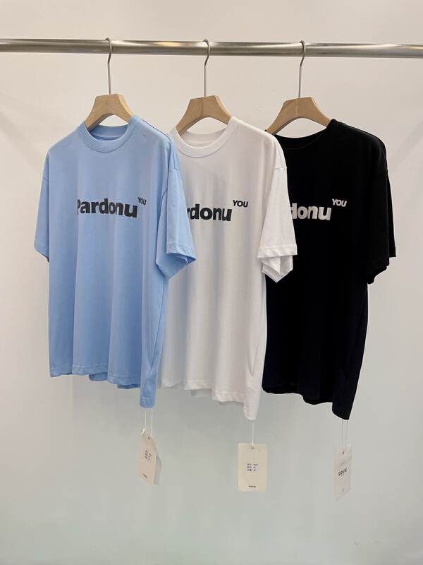 [DOKIE jeans] cotton foaming process men's and women's Korean Short Sleeved T-shirt 3024# PxQ