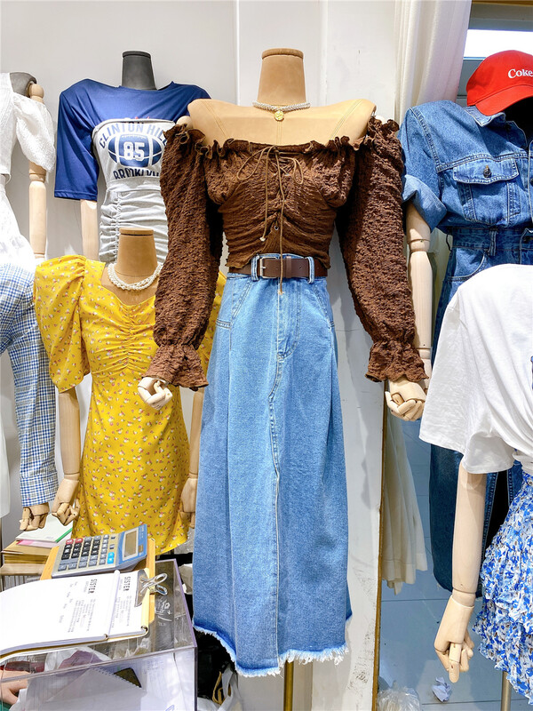 New in early summer! [sister] Korean one shoulder Pullover small shirt ys1-3212# ozq