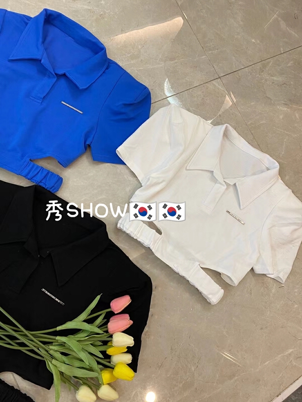 現貨!初夏上新!【秀SHOW】簡約百搭短款POLO衫  88249#  OZQ