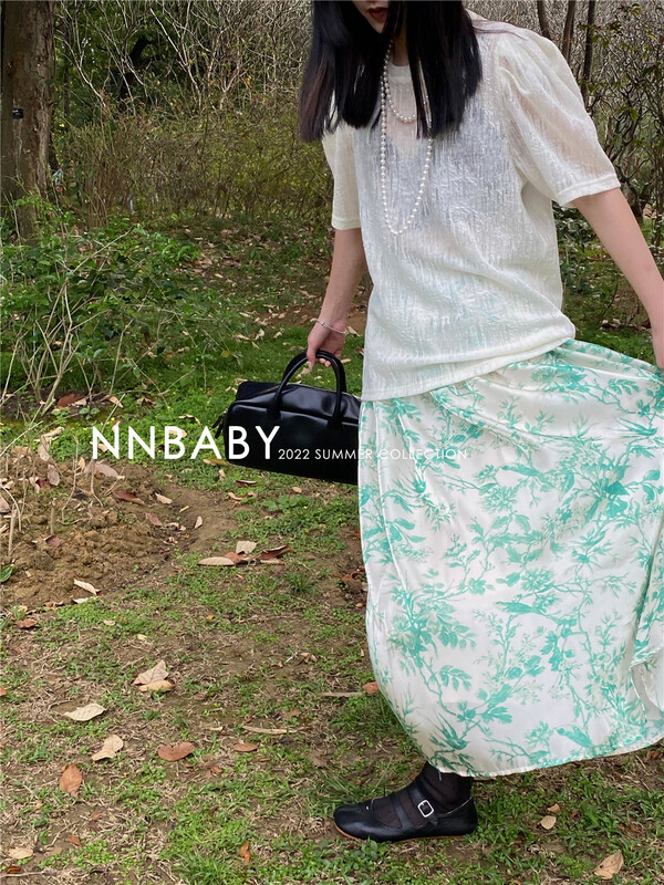 New in early summer! [nnbaby] simple bubble sleeve, versatile, niche shirt wz1717# CLS