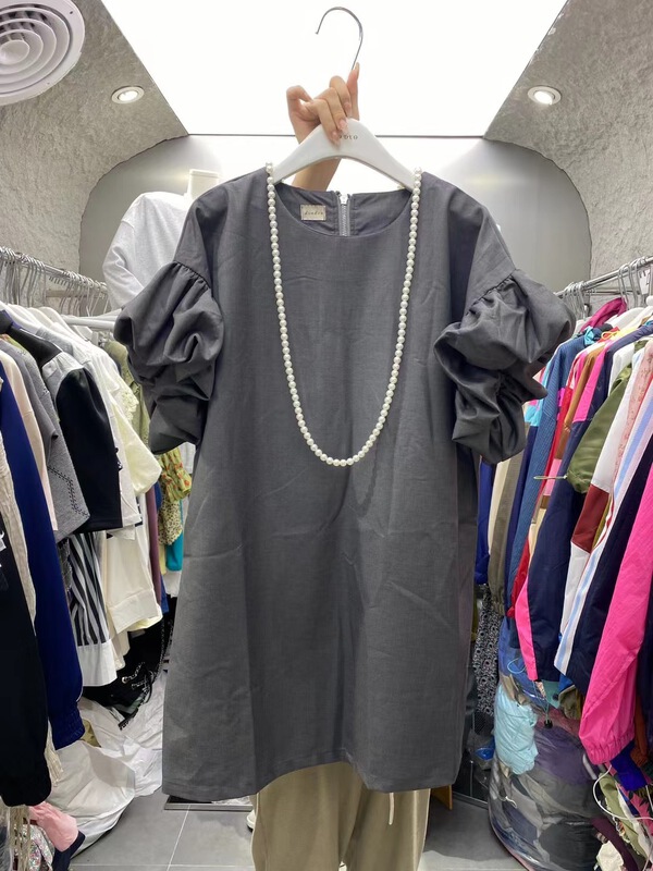 [dodo] Korean solid color Pleated Dress 2732# zyh
