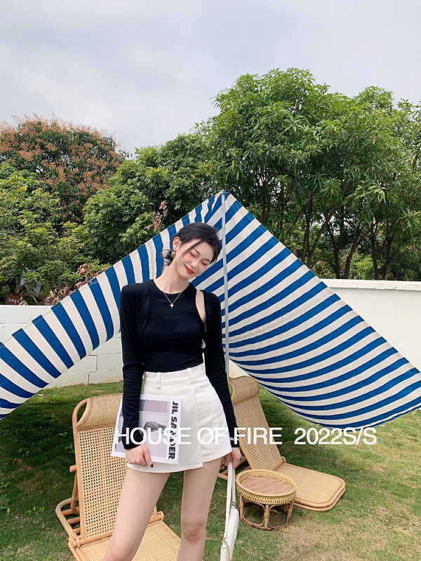 New year in early spring! [huohuohuo huodres] simple and versatile solid color Vest + pure desire for style, thin elastic needle set 22076# ozq