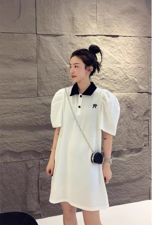 goods in stock! New in early summer! [Kiki studio] simple fashion casual dress (without bag) 5783# hjy