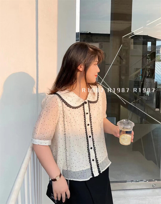 [r1987] Korean doll collar age reducing shirt 5181# zjy