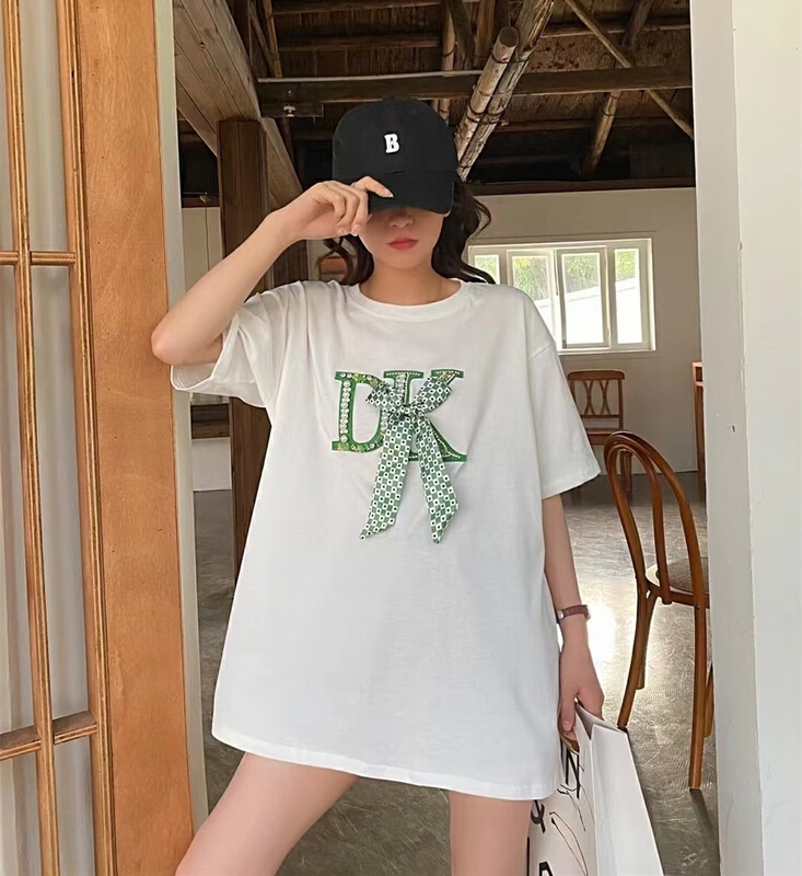New in early summer! [Yilin] letter bandage Korean Short Sleeve T-shirt ys1-2146# WTT