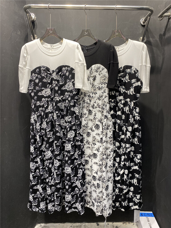 [3T] splicing insert crimping dress 6262# WPL