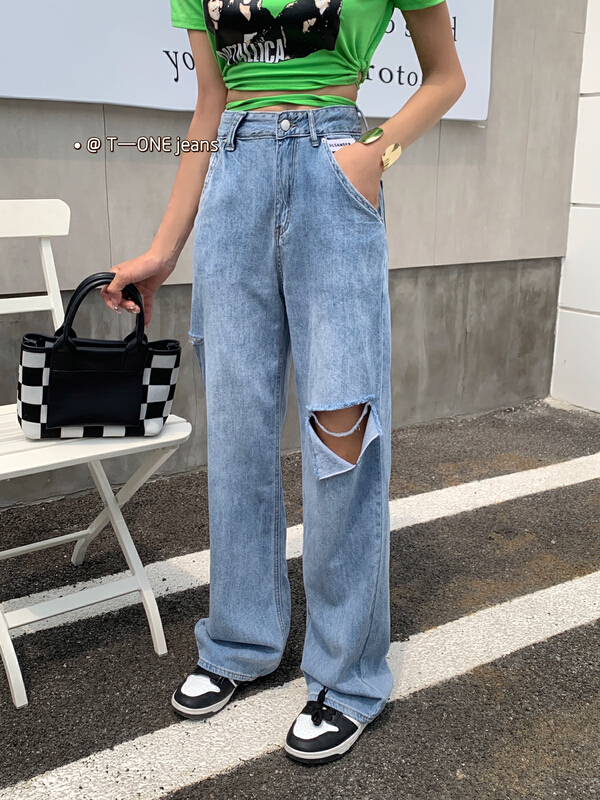 [t one] Korean style wide leg jeans 9059# LSL