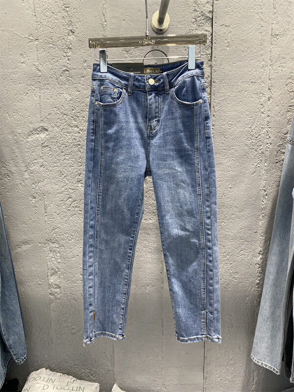 New year in early spring! [dtoo. Lin] small leather label washed versatile jeans ad615# ozq