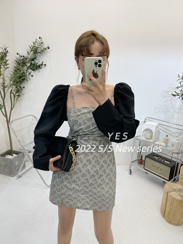 New year in early spring! [yes] design floral suspender skirt + short coat set 7008-1# ozq