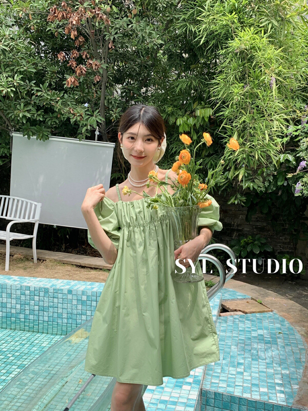 New in early summer! [SYL] Korean one shoulder fashion dress 5156# L