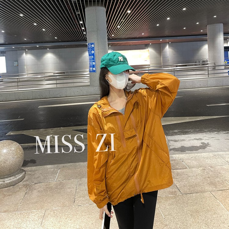 [miss Zi] casual loose hooded sunscreen shirt 2318# cqw