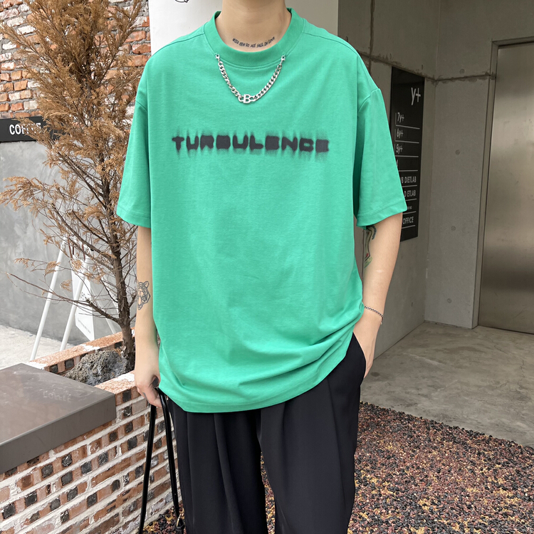 New year in early spring! [z.w] Korean simple letter short sleeve T-shirt 7065# ZZL
