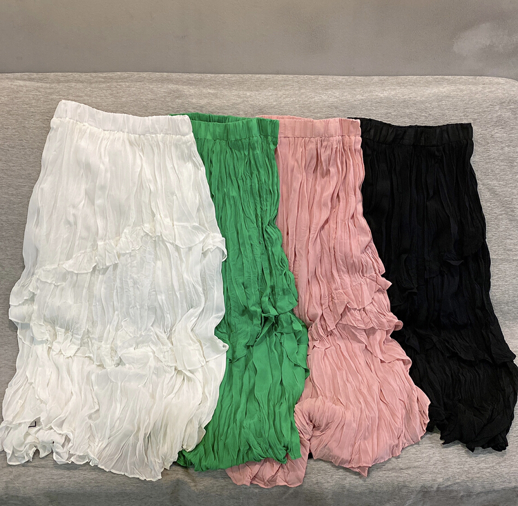 New in early summer! [Qijia +] pleated ladies' versatile skirt (only selling skirt) 7519# zyh