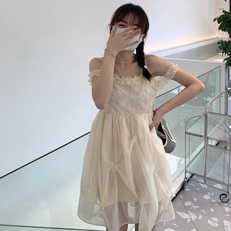[X.C] suspender three-dimensional flower dress 550# WPL