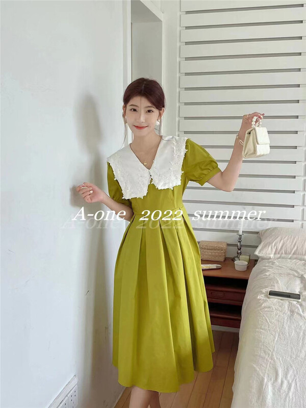 [A-One] Korean Ladies square neck dress 22129# hjy