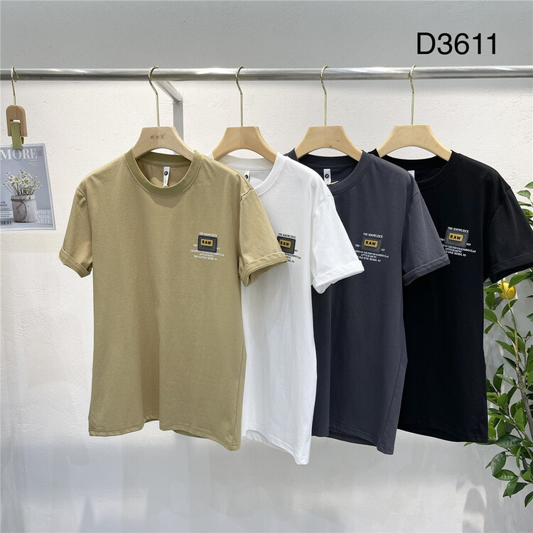 New in early summer! [wild squirrel] round neck versatile small label short sleeve T-shirt d3611# ZZL